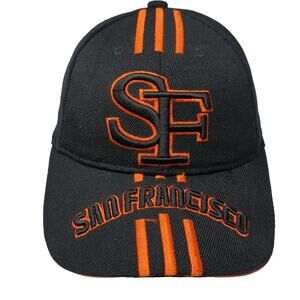 San Francisco Strapback Baseball Cap Black One Size Adjustable Embroidered Lanza